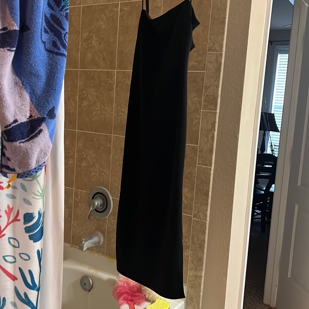 Black midi dress